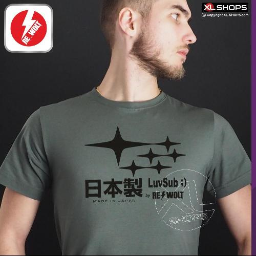 T-shirt homme MADE IN JAPAN LUVSUB RE_WOLT gris et noir SUBARU